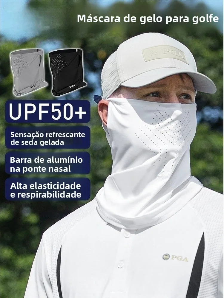 pgm-golf-sun-protection-face-mask-men's-outdoor-shade-50-face-covering-sports-neck-warmer-cool-feeling-ice-silk-breathable-mask