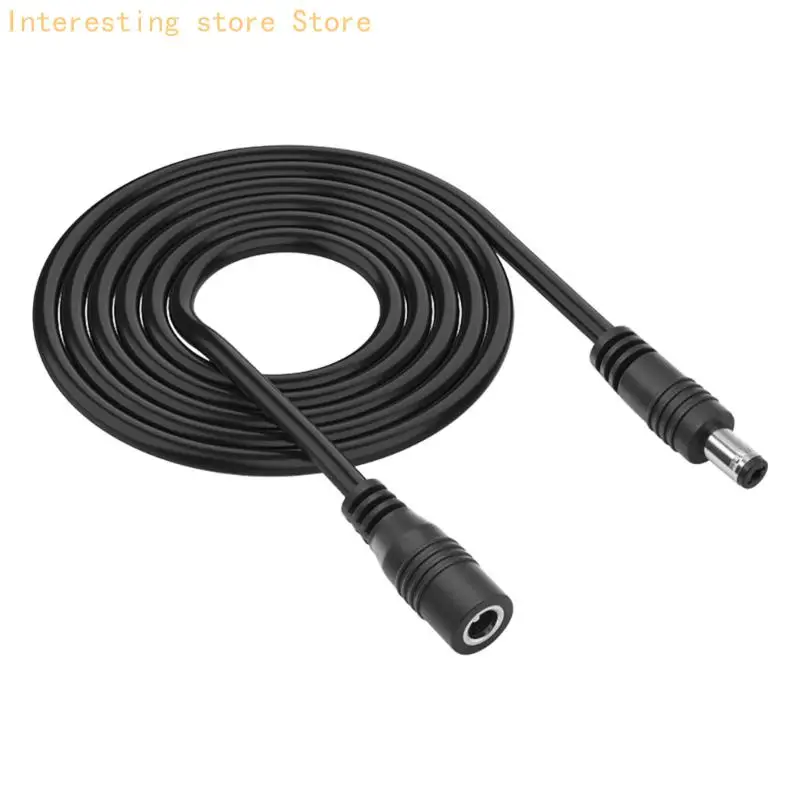 Lighting Power Extension Wire 1M, 6.3 x 2.1 mm Male to Female Cord Wire with Flexible Outer Cover for Shelves, Desks, and