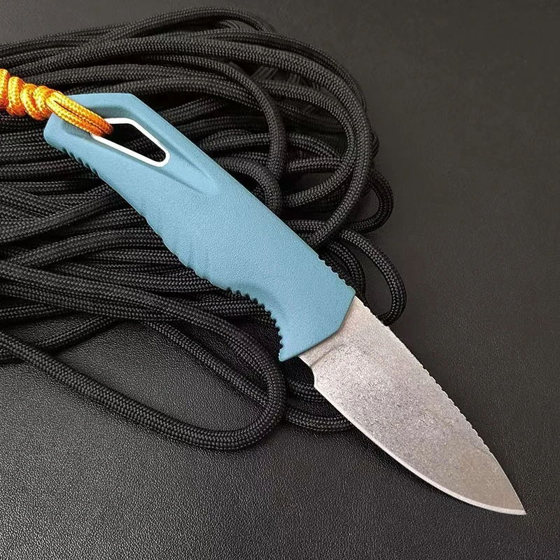 2025 nuevo táctico CPM-MagnaCut 2,7 "cuchillo de hoja fija Stonewash mango azul TPV supervivencia caza senderismo EDC cuchillo herramientas de corte