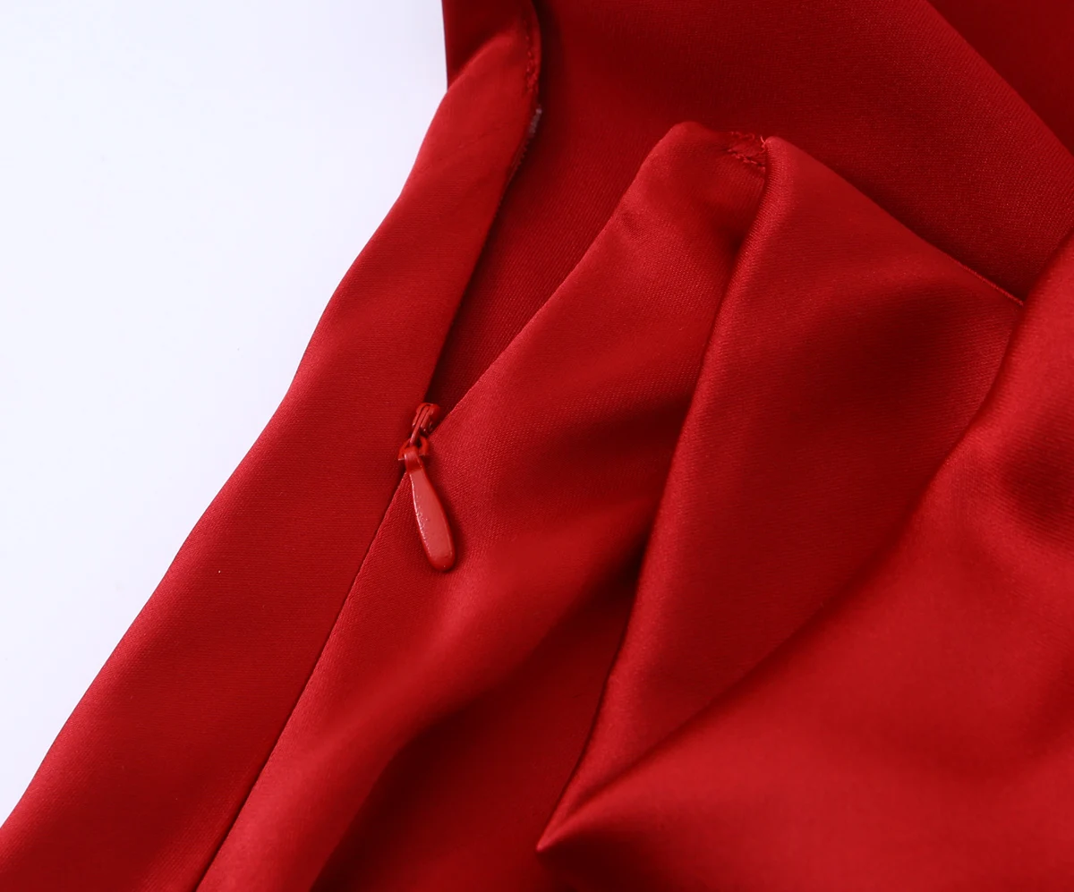 Women Halter Red Satin Maxi Dress Backless Evening Party Sleeveless Long Dresses