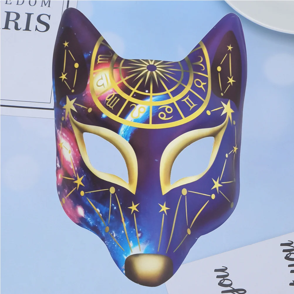 Fox Mask Masquerade Masks Halloween Animal Carnival Face Cosplay Cartoon Make up