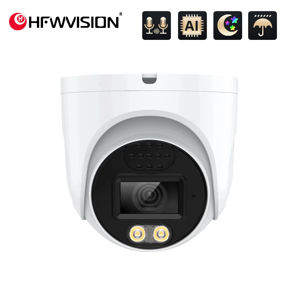 HFWVISION 3MP PoE IP Camera with AI Face Detect Starlight Night Vision Out/Indoor CCTV Security Video Surveillance