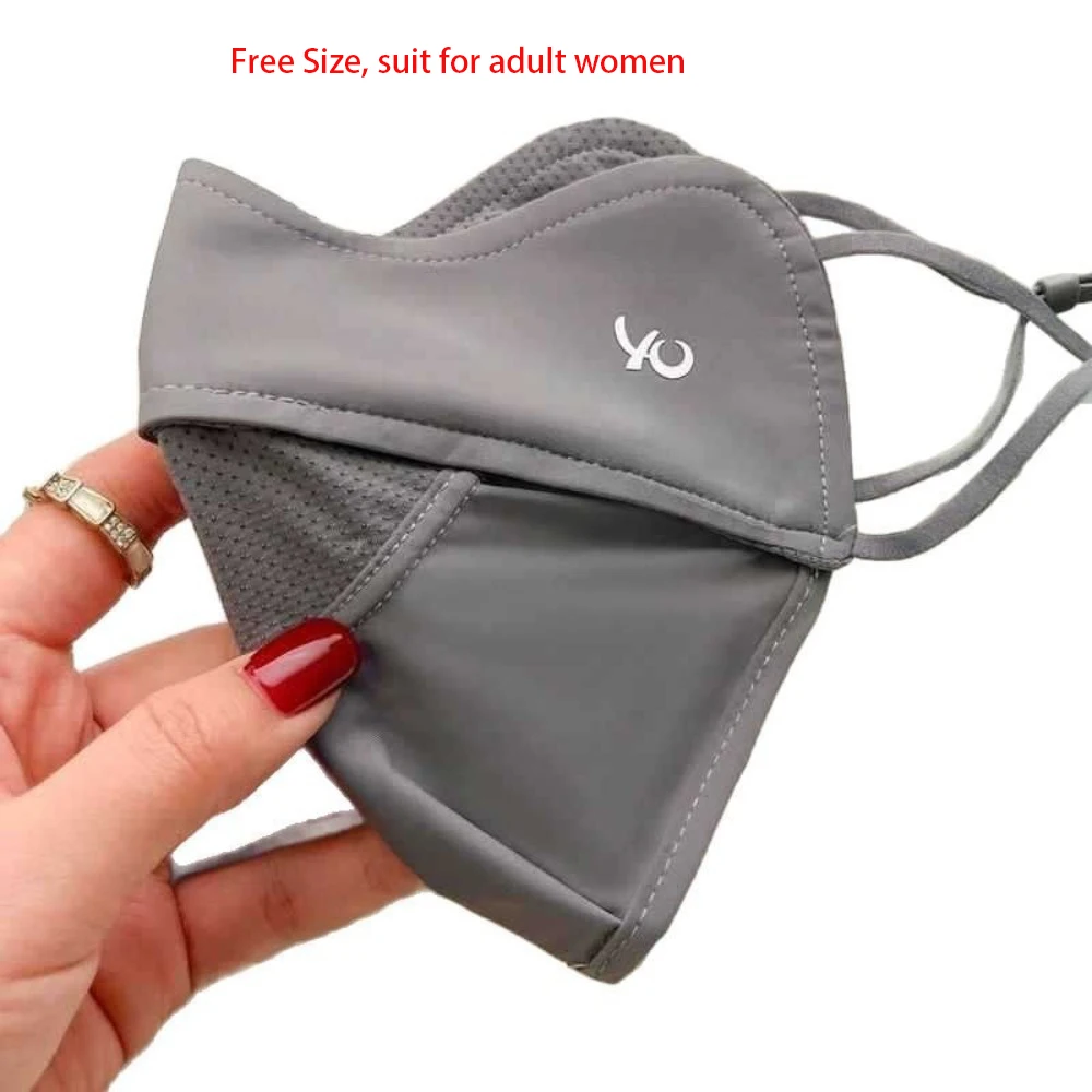 قناع جديد من الحرير الجليدي قابل للتنفس وقابل للغسل ومضاد للغبار لركوب الخيل، قناع شبكي مضاد للأشعة فوق البنفسجية للوقاية من الشمس للجنسين #6