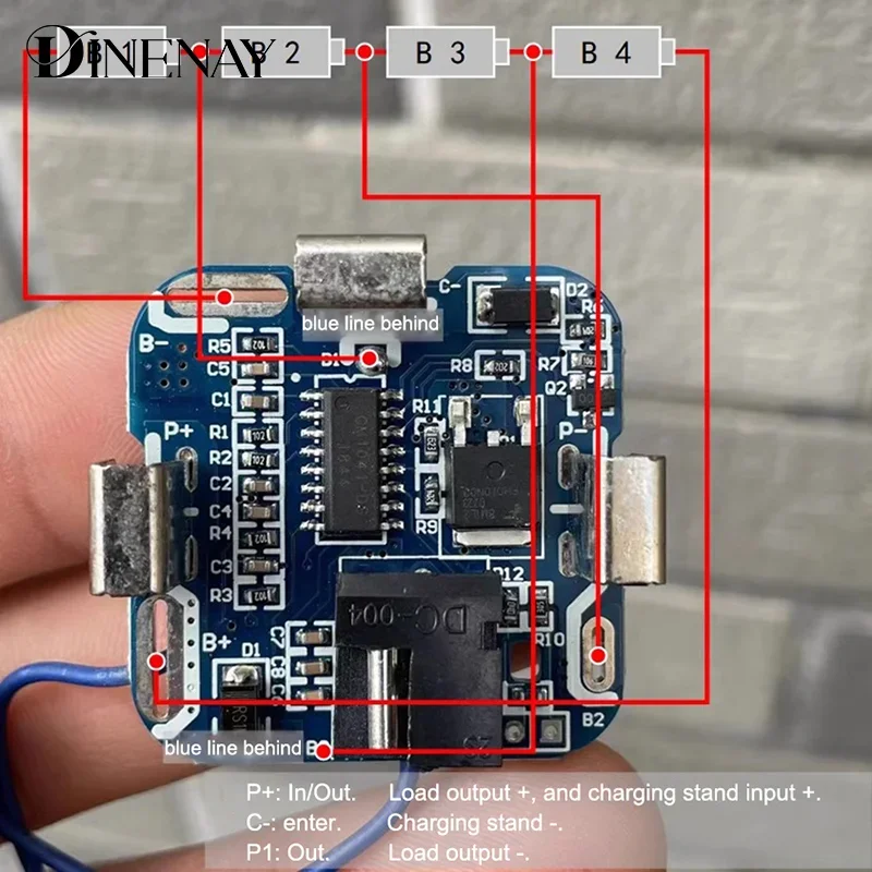 New BMS 4S 14.4V Lithium Battery Electric Drill Electric Tool Protection Board Protection Board Hand Overcharge Protection