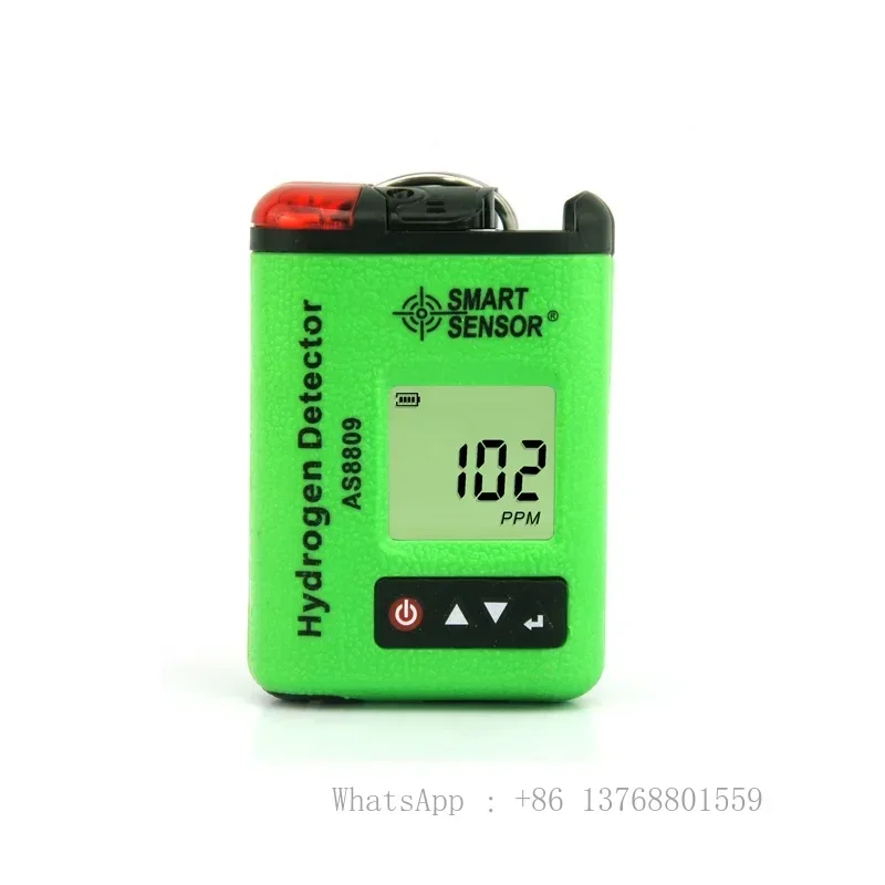 Smart Sensor AS8809 Mini Portable Clip-on Digital Hydrogen Detector H2 Gas Concentration Monito Tester Analyzer With