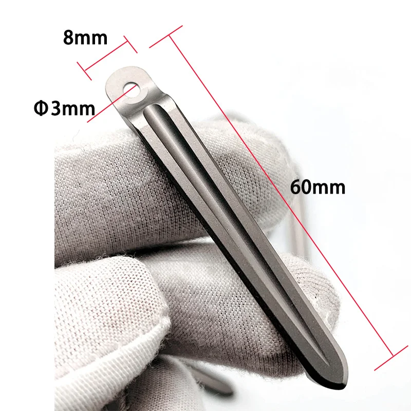 Knife Titanium Alloy Pocket Clip Waist Back Clamp for Chris Reeve Large Small Sebenza Umnumzaan Handle DIY Make Accessories Part