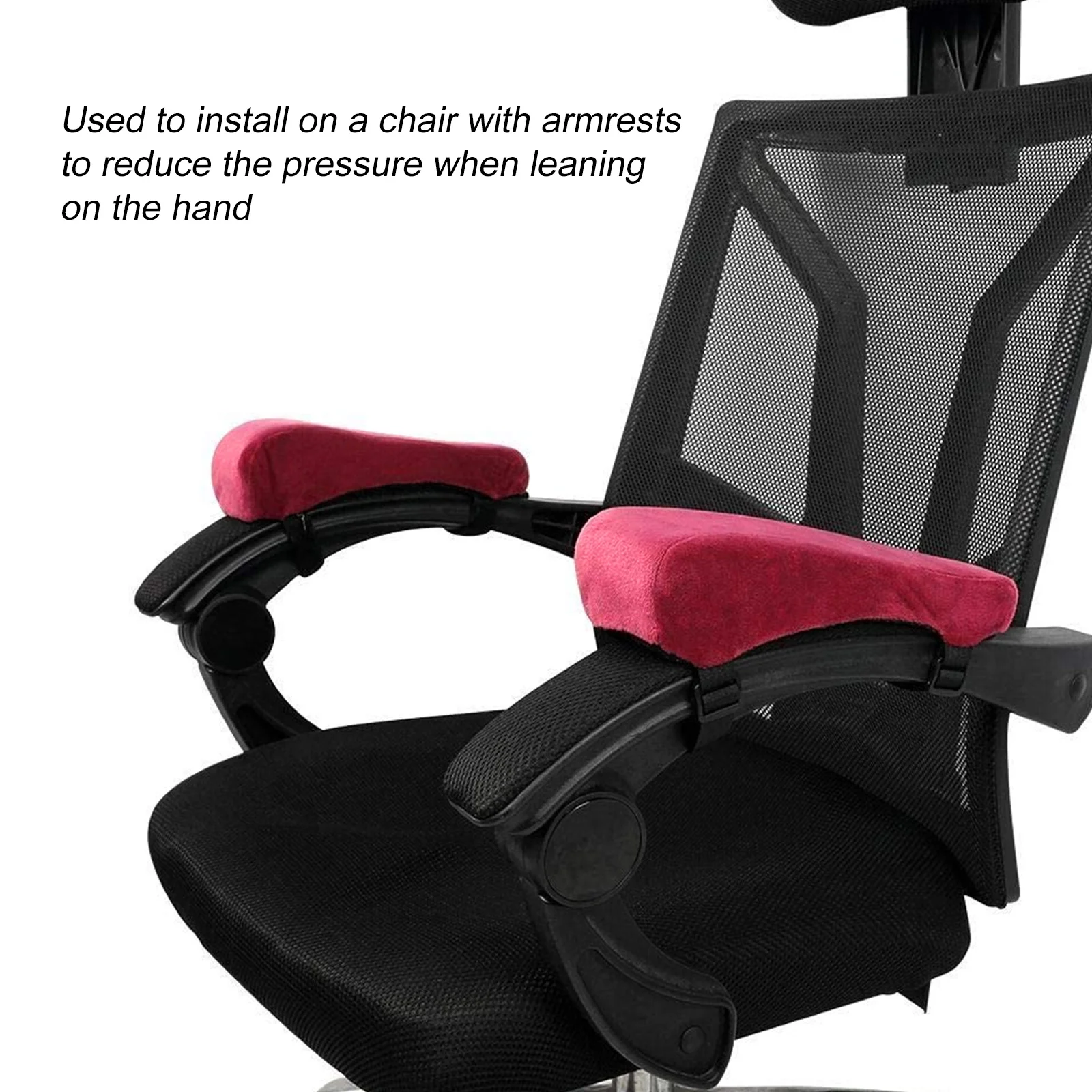 

2Pcs Memory Foam Armrest Cushion Soft Elbow Pillow Forearm Pressure Relief Chair Support Pad Washable Cover Ergonomic