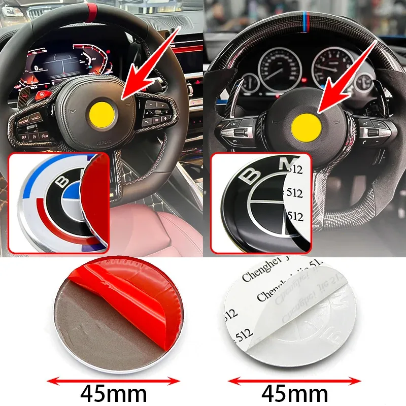 

Auto Styling Logo Steering Wheel Center Badge Logo Sticker For BMW E90 E46 F10 F30 E87 F20 G20 E60 E39 E92 Interior Accessories