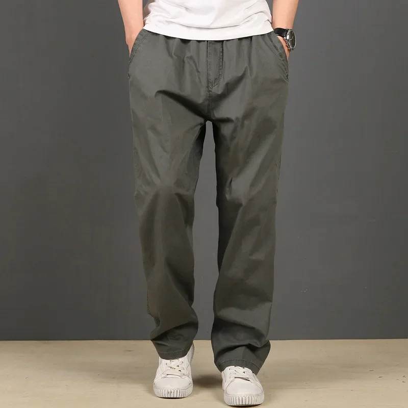 

Autumn Thin Men's Casual Pants, Workwear Pants, Loose And Oversized Elastic Waist, Fat Man Pants, Fat Man Pants