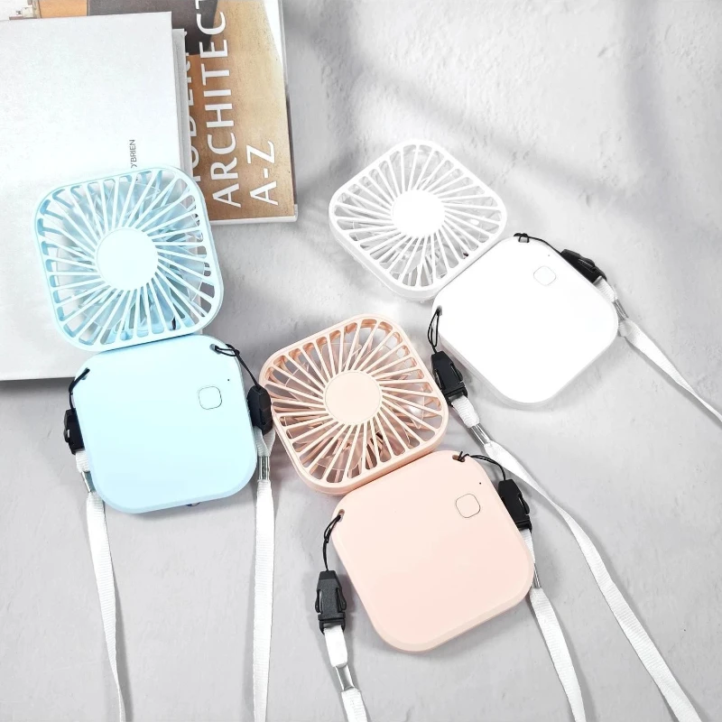 NEW Mini Hanging Neck Fans Portable Folding USB Fans Mute Power Bank Portable Handheld Desktop Multi Function
