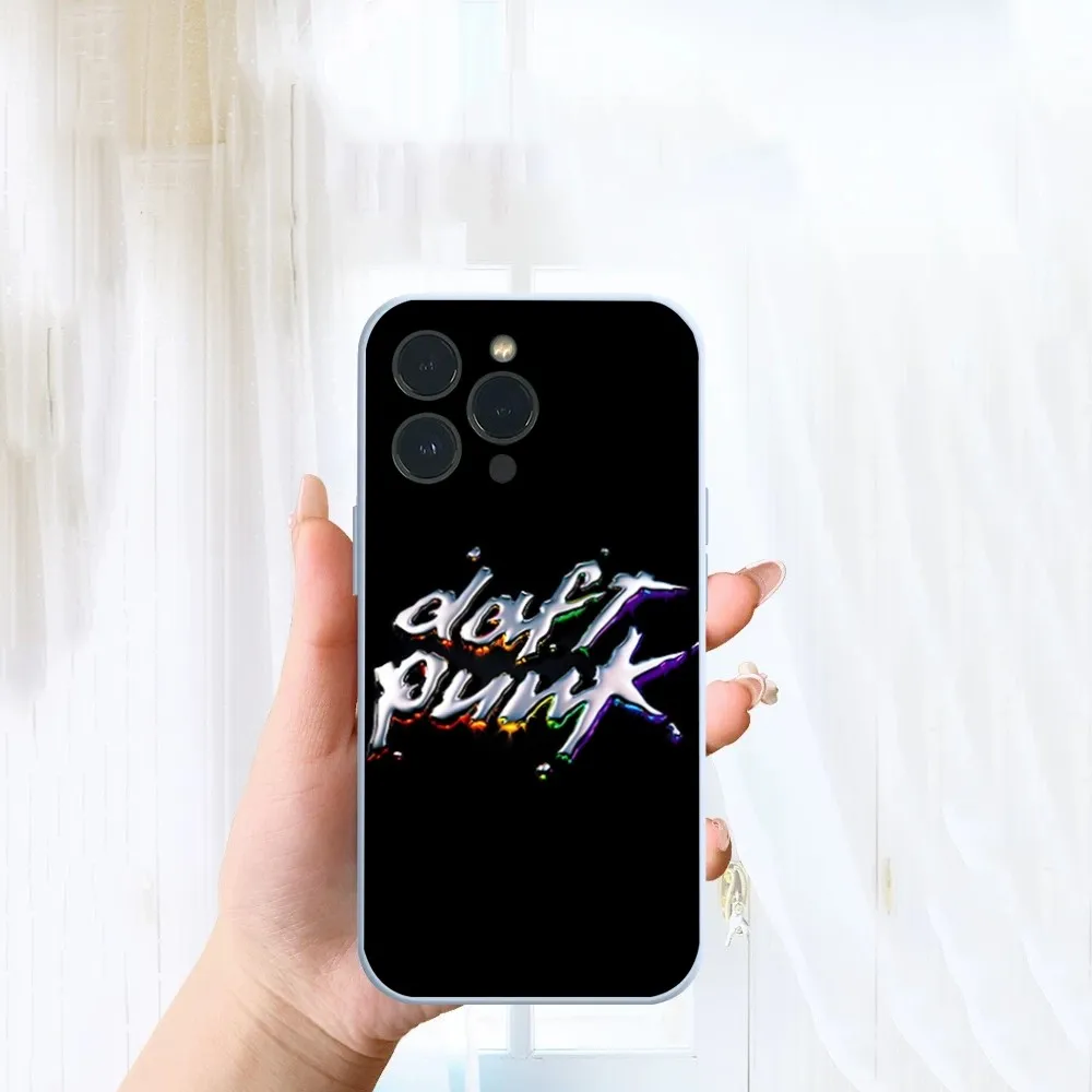 Rock Music The Band D-Daft Punk Phone Case For iPhone 14 13 12 11 Pro Max XS Max X XR 7 8 Plus Mini Blue TPU material