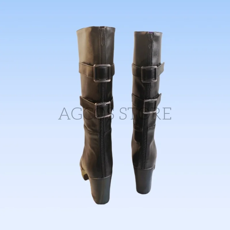 AGCOS Haruno Sakura Cosplay Shoes Anime Haruno Sakura Cosplay Boots Shoes High Heels Version