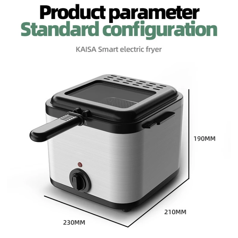 หม้อทอดอุปกรณ์ในครัวเรือนไฟฟ้า2.5ลิตร220V/1000W แบบบูรณาการเครื่องทอดเฟรนช์ฟราย