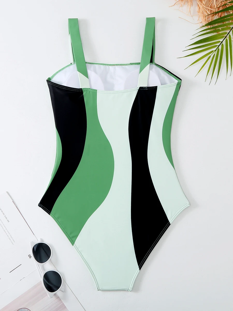 2024 Print Swimsuit Women One Piece Sexy Swimwear Female Beachwear Bathers Bathing Swimming Swim Suit