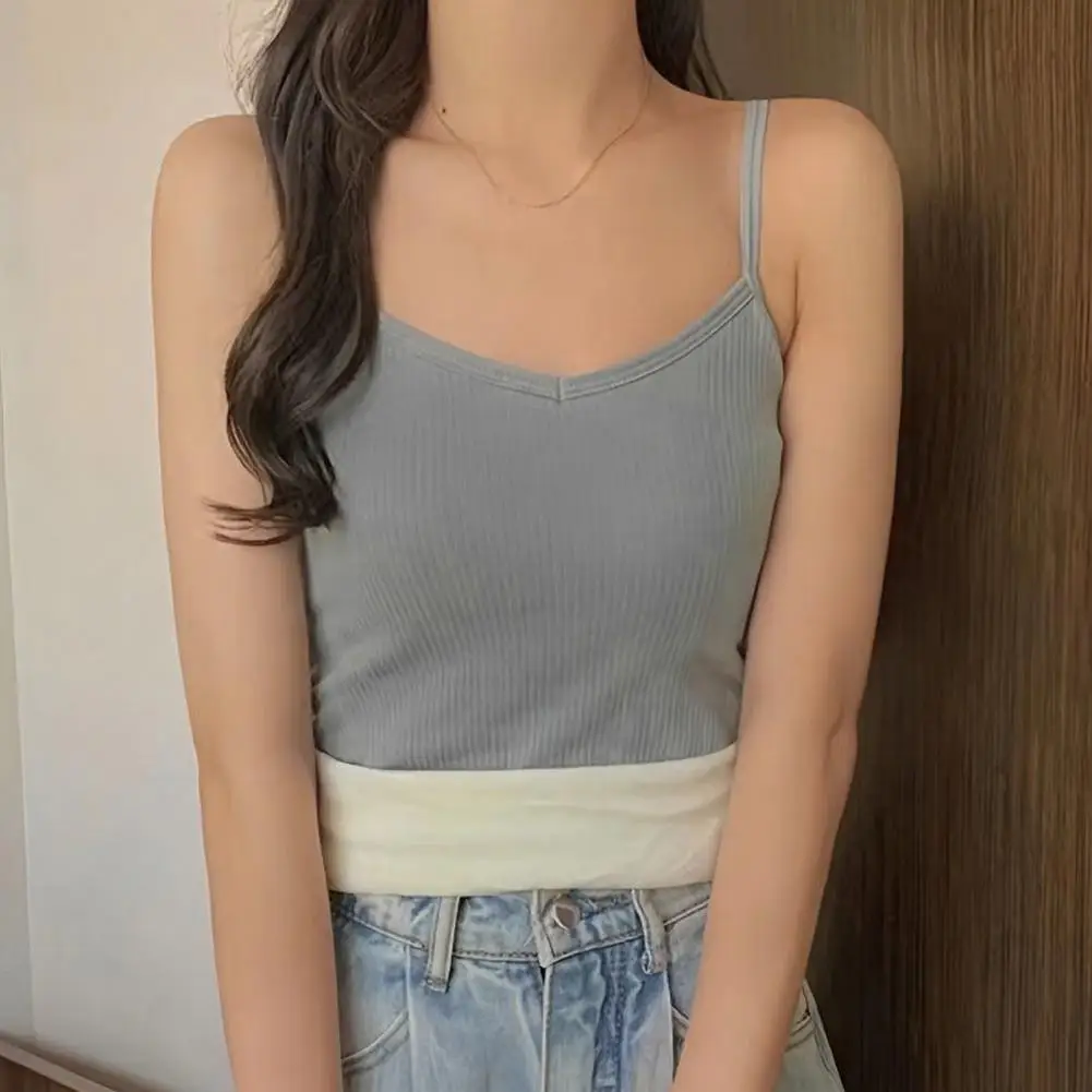 Fleece Lined Tank Top Soft Skin Fabric Women’s Thermal Tank Top Fleece Lined Spaghetti Strap Camisole Warm Base for Weather