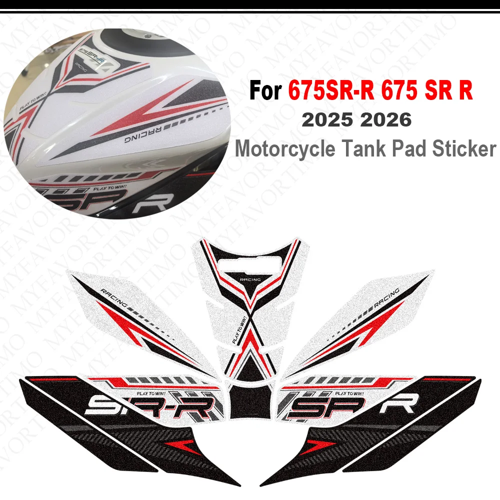 For 675SR-R 675SRR 675 SR R 675SR Accessories Protector Tank Pad Fuel Knee Anti-Slip Frosted Stickers 2025 2026