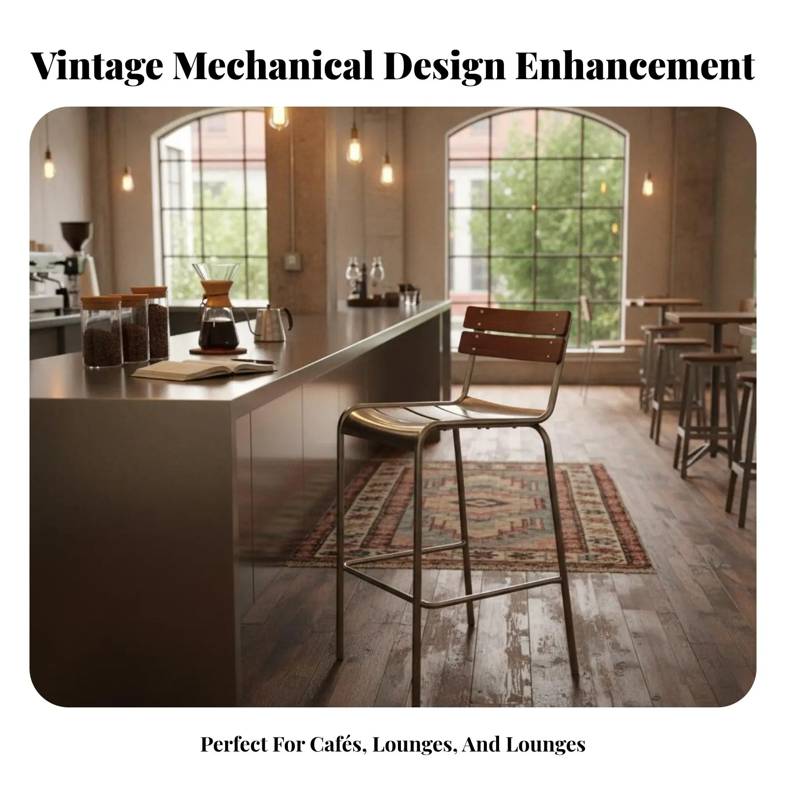 

Ретро-табурет в деревенском стиле с изогнутой спинкой, легкий люкс, прочная рама для дома и вечеринок