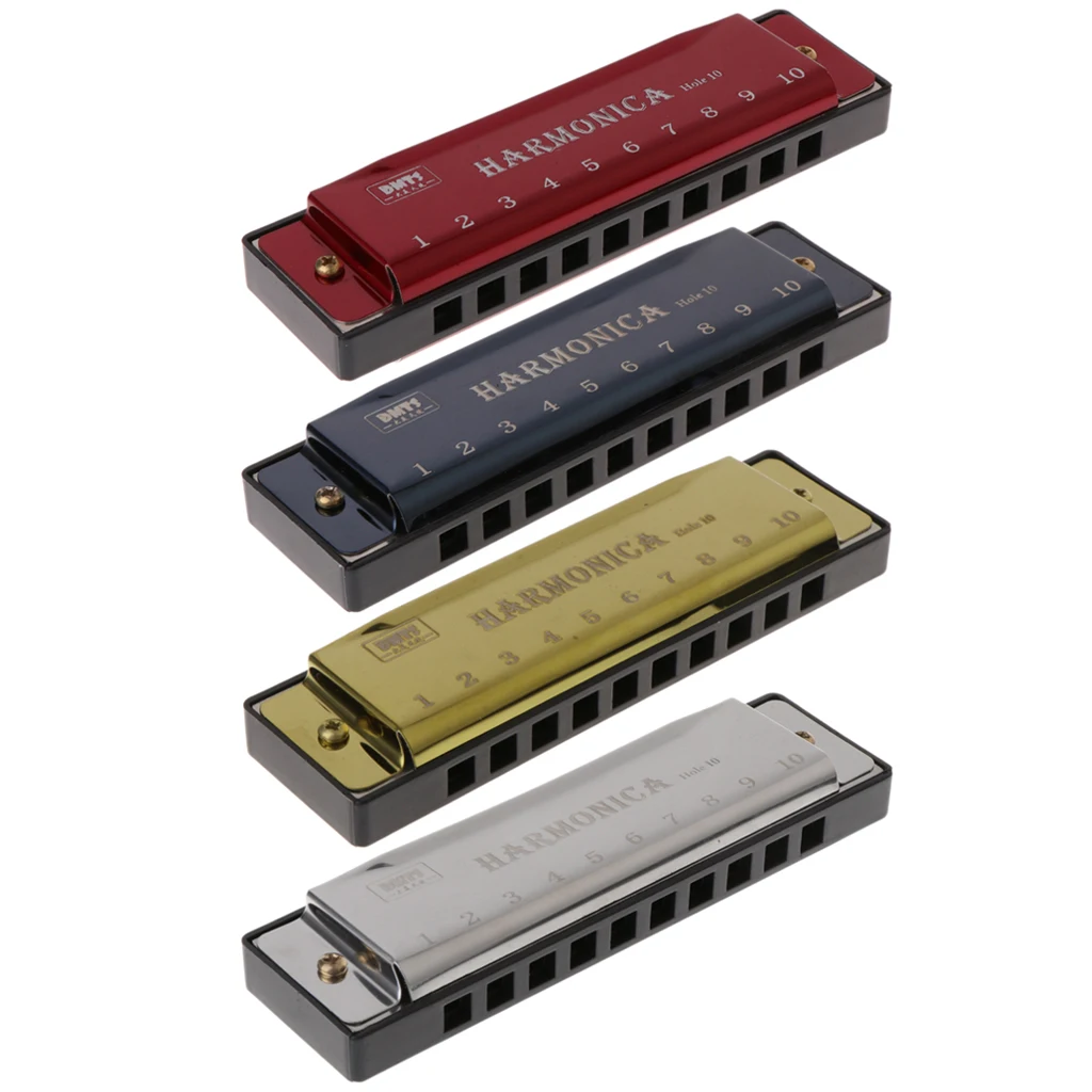 

1pc 10 Holes for Key of C Blues Harmonica Musical Instrument Educational Toy with fo