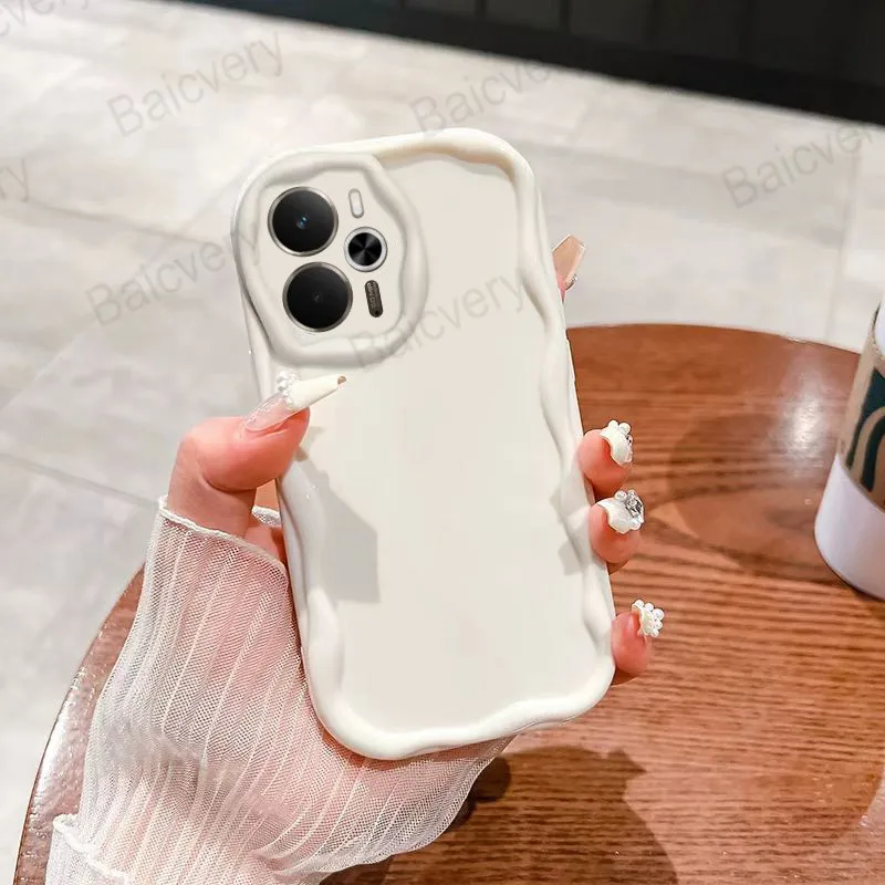 Per Realme 14 5G RMX5075 / Realme 14T RMX5078 Custodia morbida e splendida con design a onde lucida antiscivolo antiurto