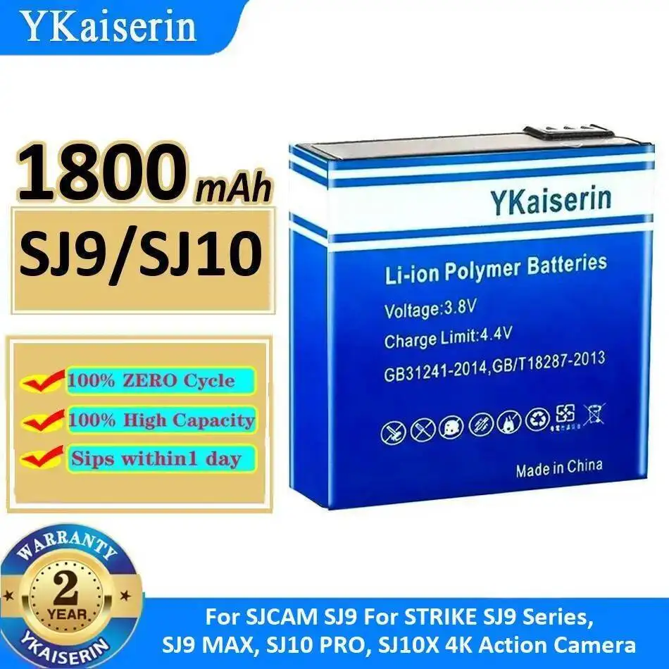 

Для Sjcam SJ9 Strike Max SJ10 Pro SJ10X 4K Экшн-камера 1800 мАч Безопасная спортивная батарея долговечная