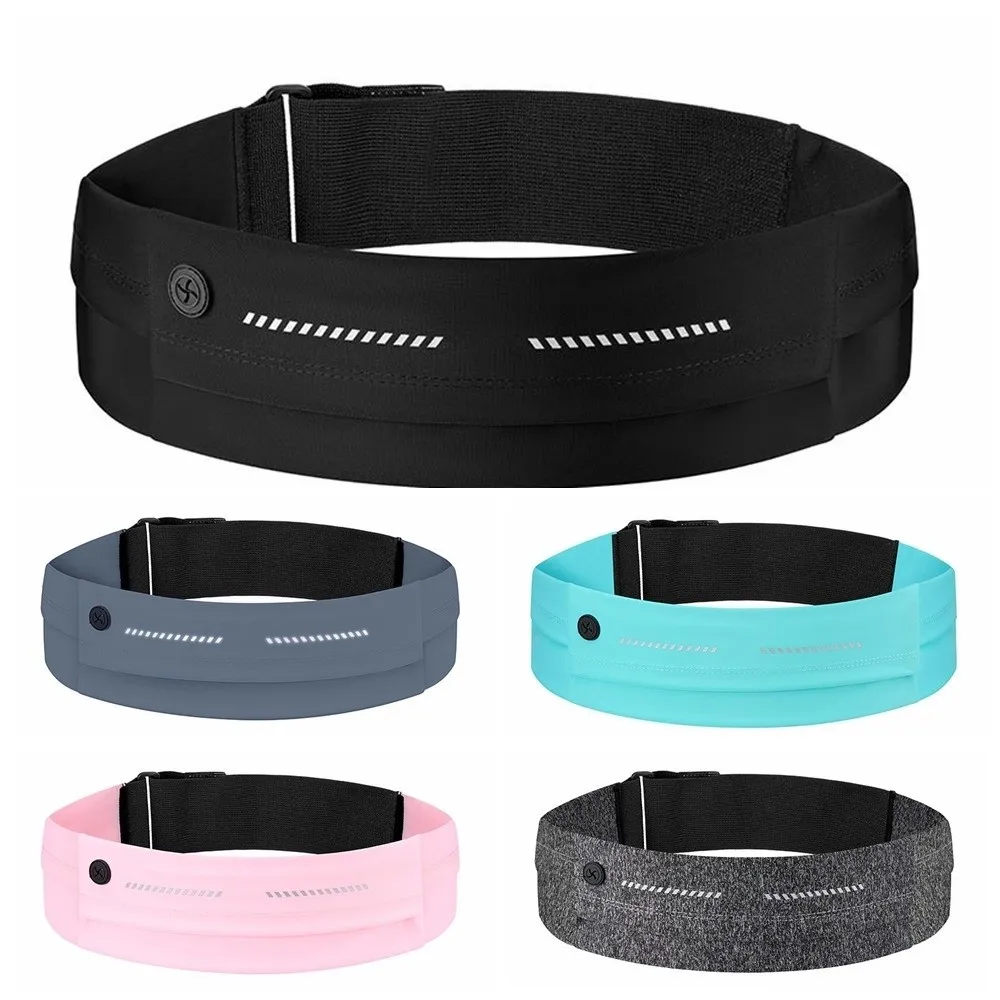 Riñonera deportiva ultrafina para móvil, riñonera para correr de alta elasticidad con reflejo nocturno, ajustada, transpirable, para teléfono deportivo