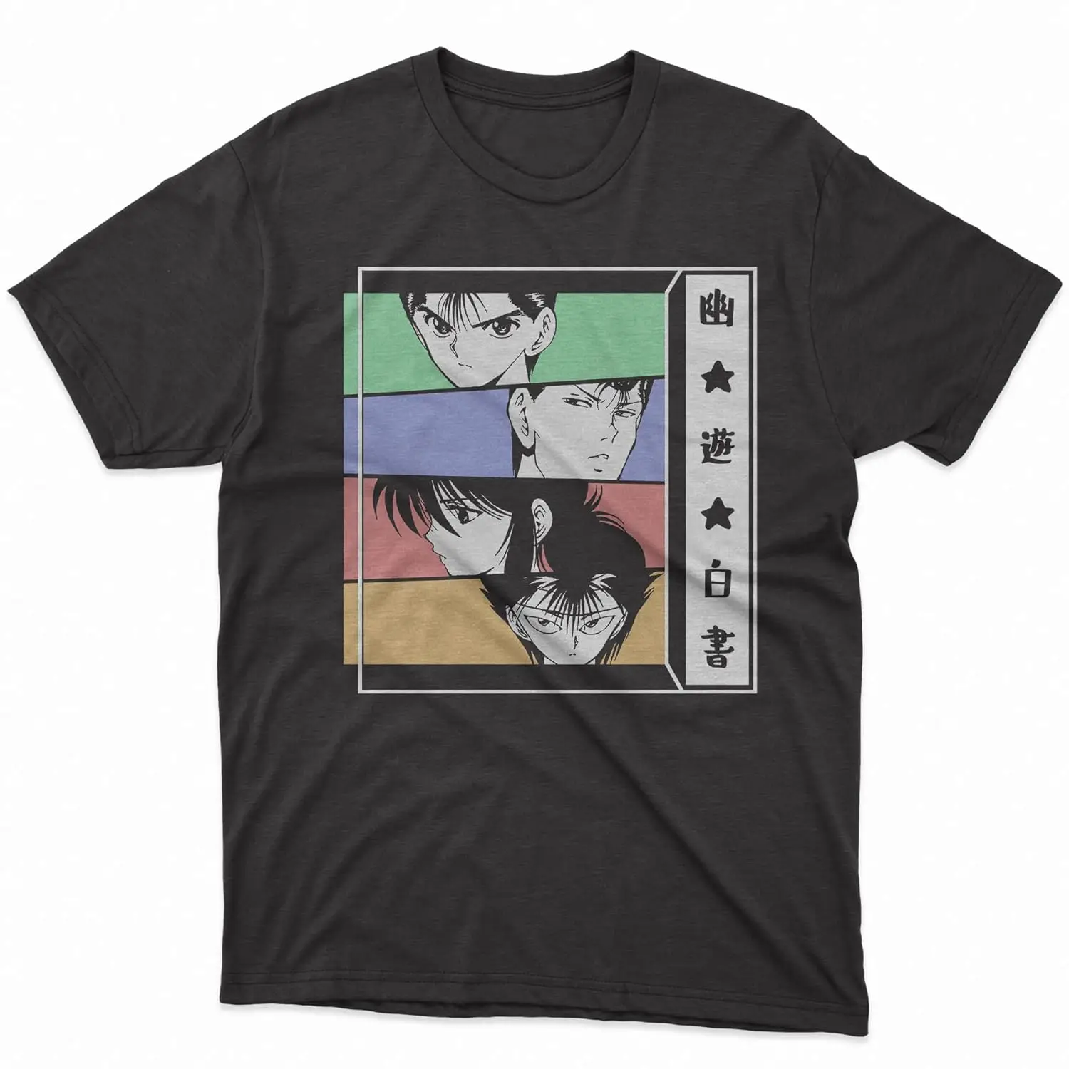 

Unisex Tee, Yu Yu Hakusho T Shirt, Yusuke, Kuwabara, Kurama, Hiei, Anime Gift, T-Shirt, Manga Shirt, Hakusho Tee, Anime T-Shirt