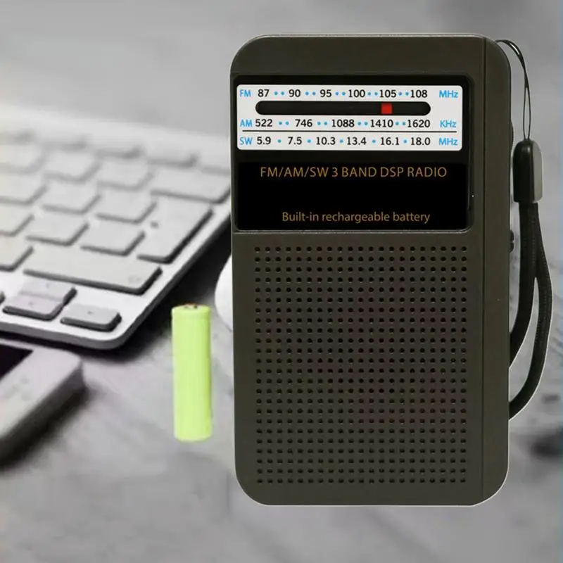 راديو محمول للتخييم راديو صغير يعمل بالبطارية أداة تنبيه الطقس المريحة ملحقات البقاء على قيد الحياة للمشي والتسلق