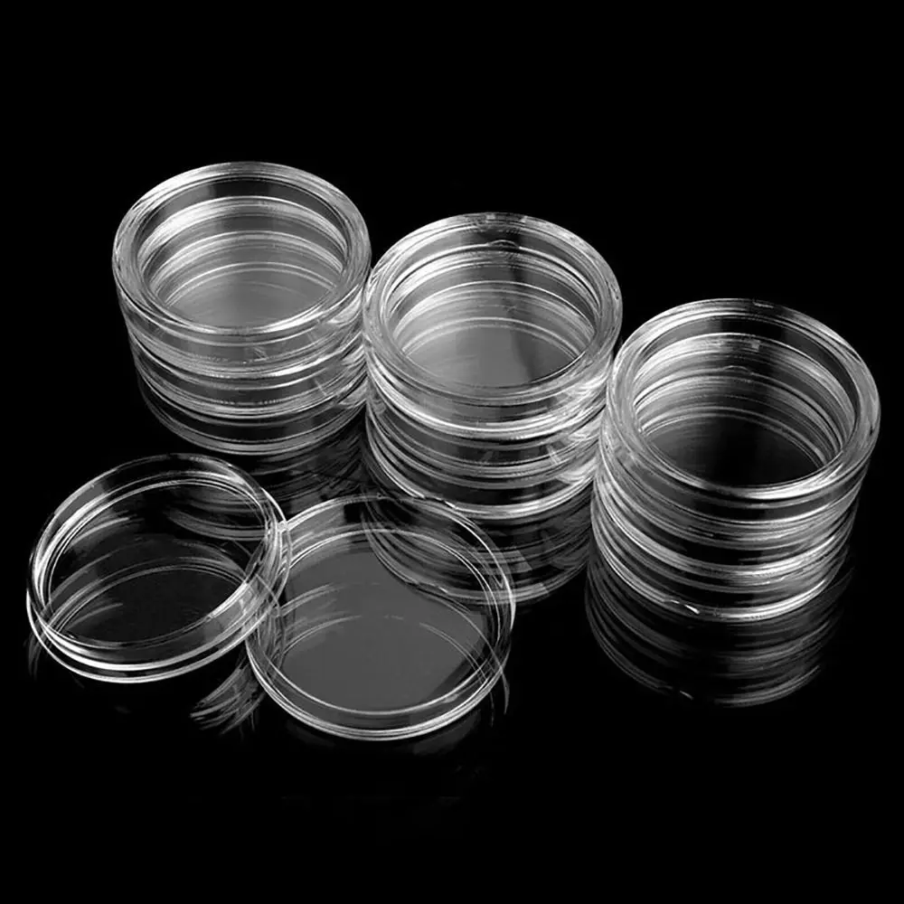 Storage Box Clear Coinning Capsules Plastic Acrylic Coin Capsule Protector Coinning Home