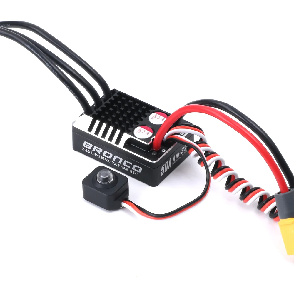 

Система питания Crawler ESC 50A 2-6S BEC 7,5 В для легковых автомобилей в масштабе 1/10, осевой SCX10 Traxxas TRX-4 (гусеничный AM32 50A ESC