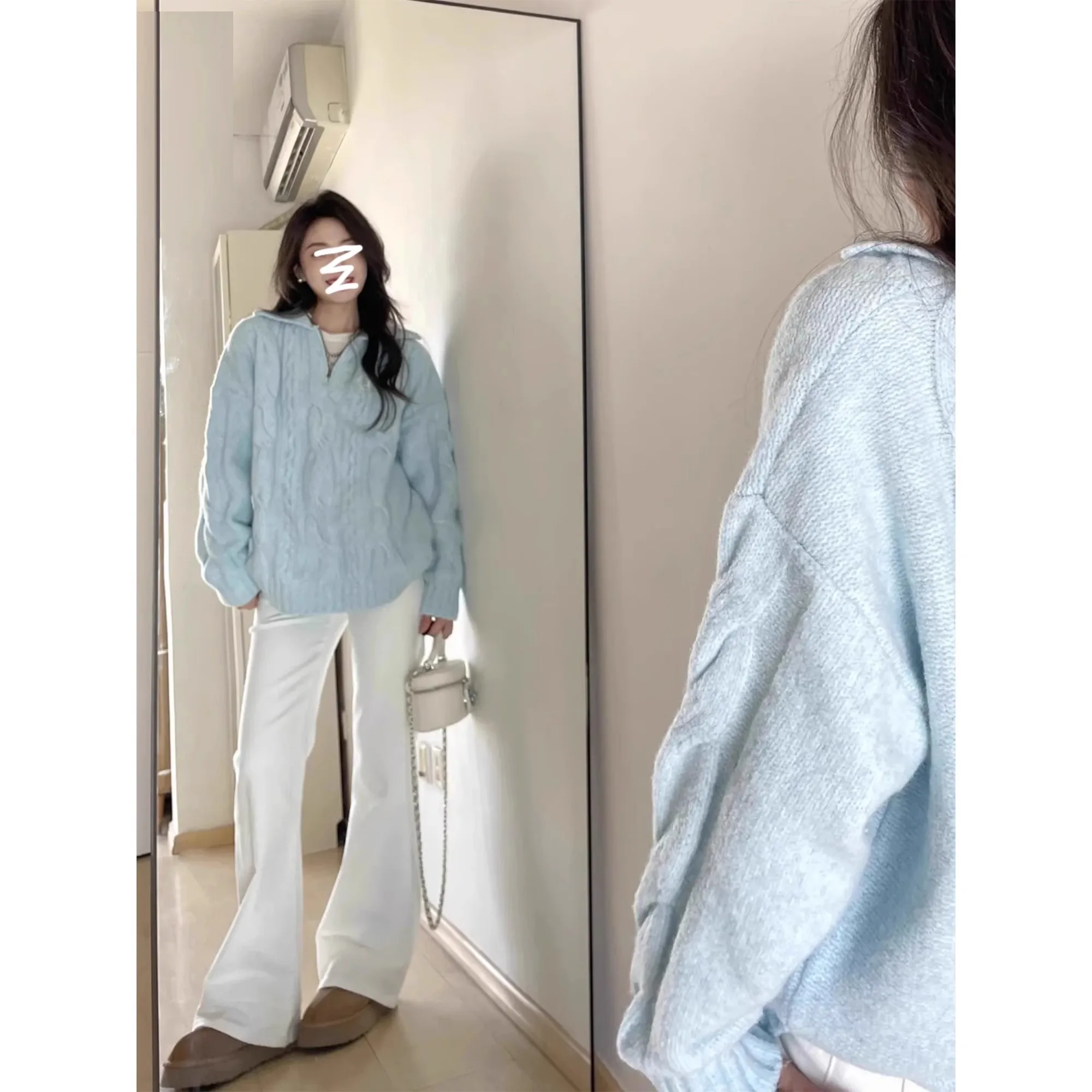 하이웨이스트 벨보텀 청바지 여성용 신축성 슬림핏 롱 코튼 스트레치 데님 봄 패션 바지 플로어 기장