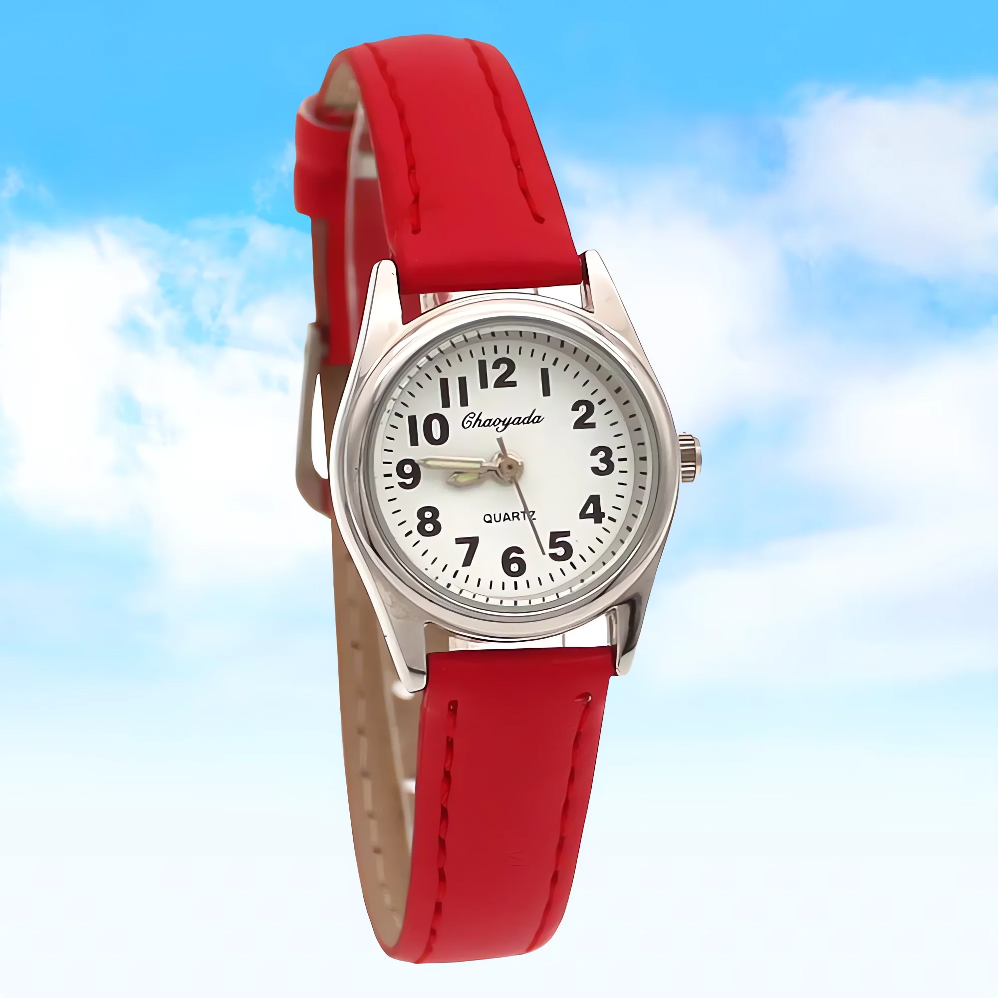 

Кожаные модные кварцевые часы для студентов - наручные часы для мальчиков, девочек и женщин - стильные часы для детей