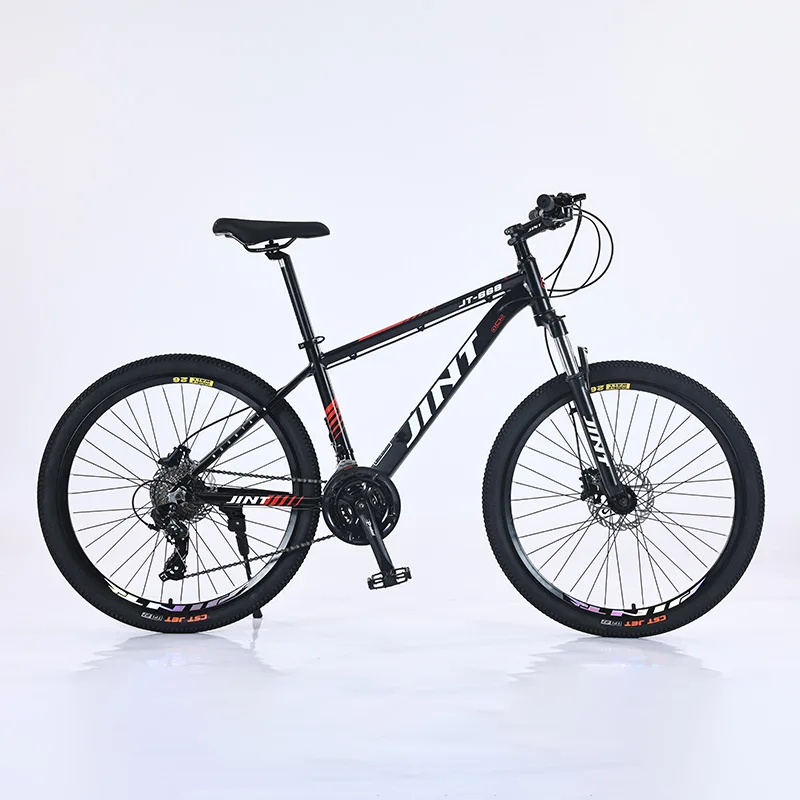 26Inch Mountain Bike Variable Speed Off-Road Mountain Bike Student Outdoor Men and Women Shock Absorber Bicycle Black White