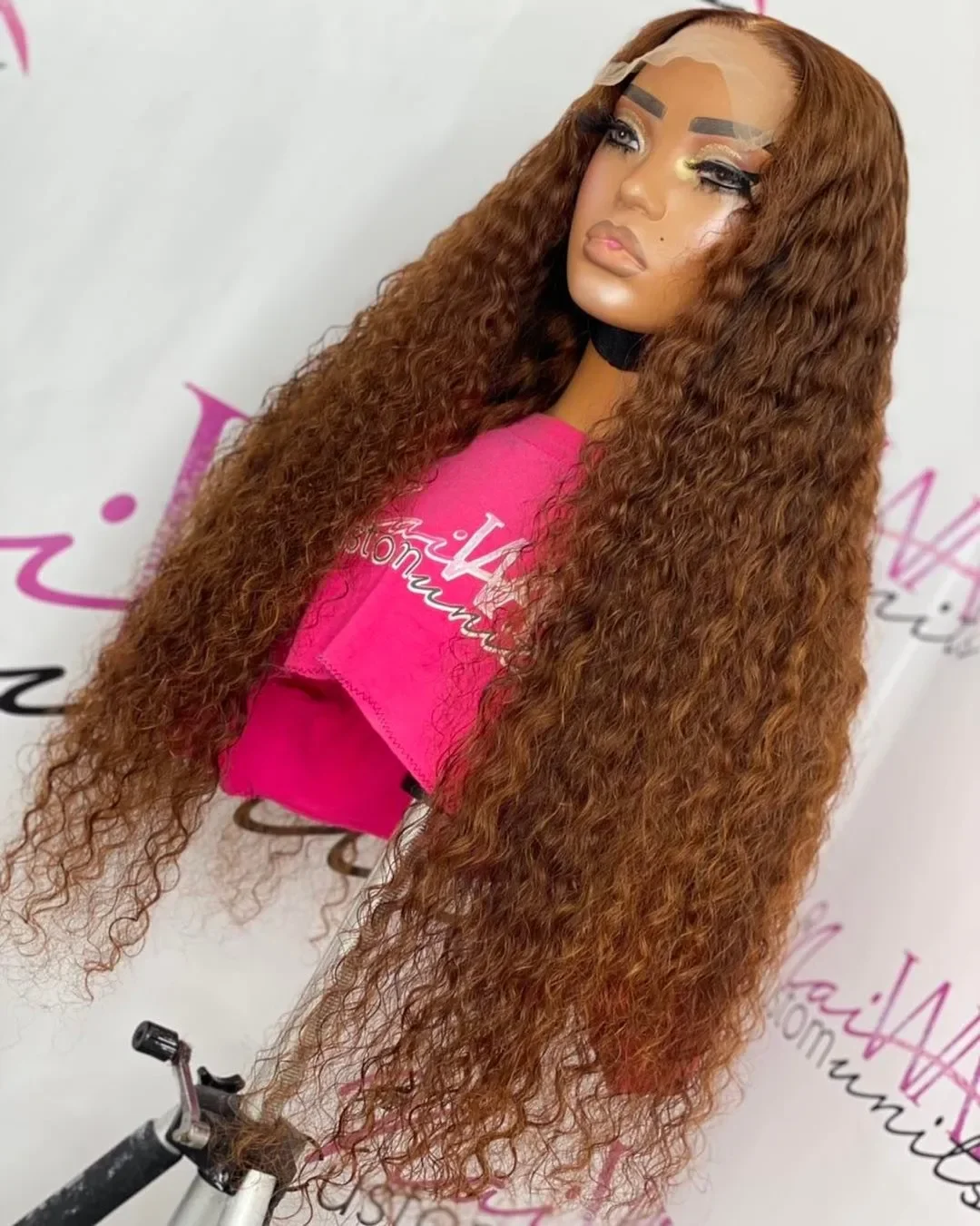 Soft 26Inch Preplucked Honey Blonde 180Density Kinky Curly Long Lace Front Wig For Black Women With Baby Hair Glueless Daily