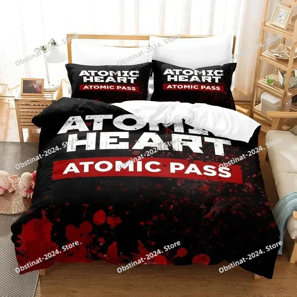 

Top Game Atomic Heart Bedding Set Printed single Comforter Quilt Bed Cover Duvet Cover Pillow Case 3 Pieces Sets Kids Adult Size