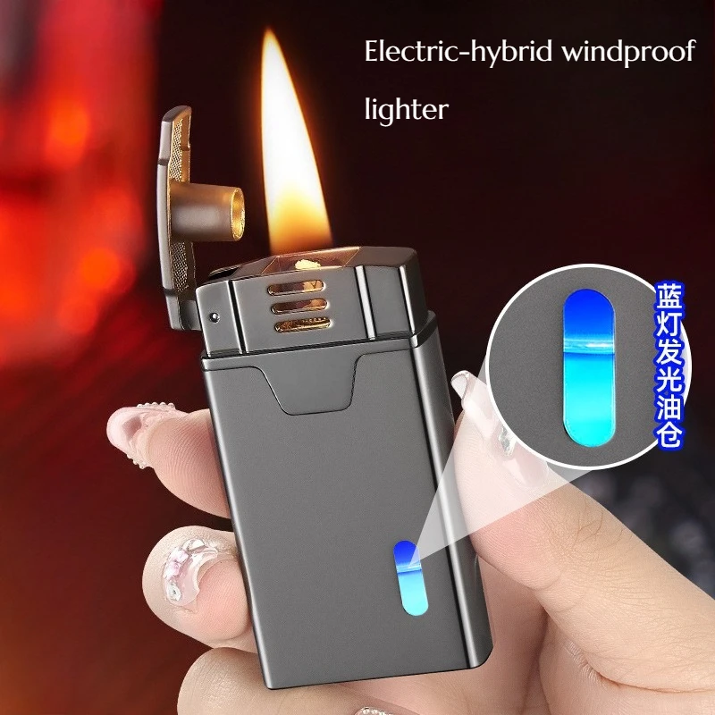 

NEW High-tech Electric-hybrid Voice-controlled Lighter Ultra-thin Wind-resistant Men's Premium Gifts Cigarette Accessories