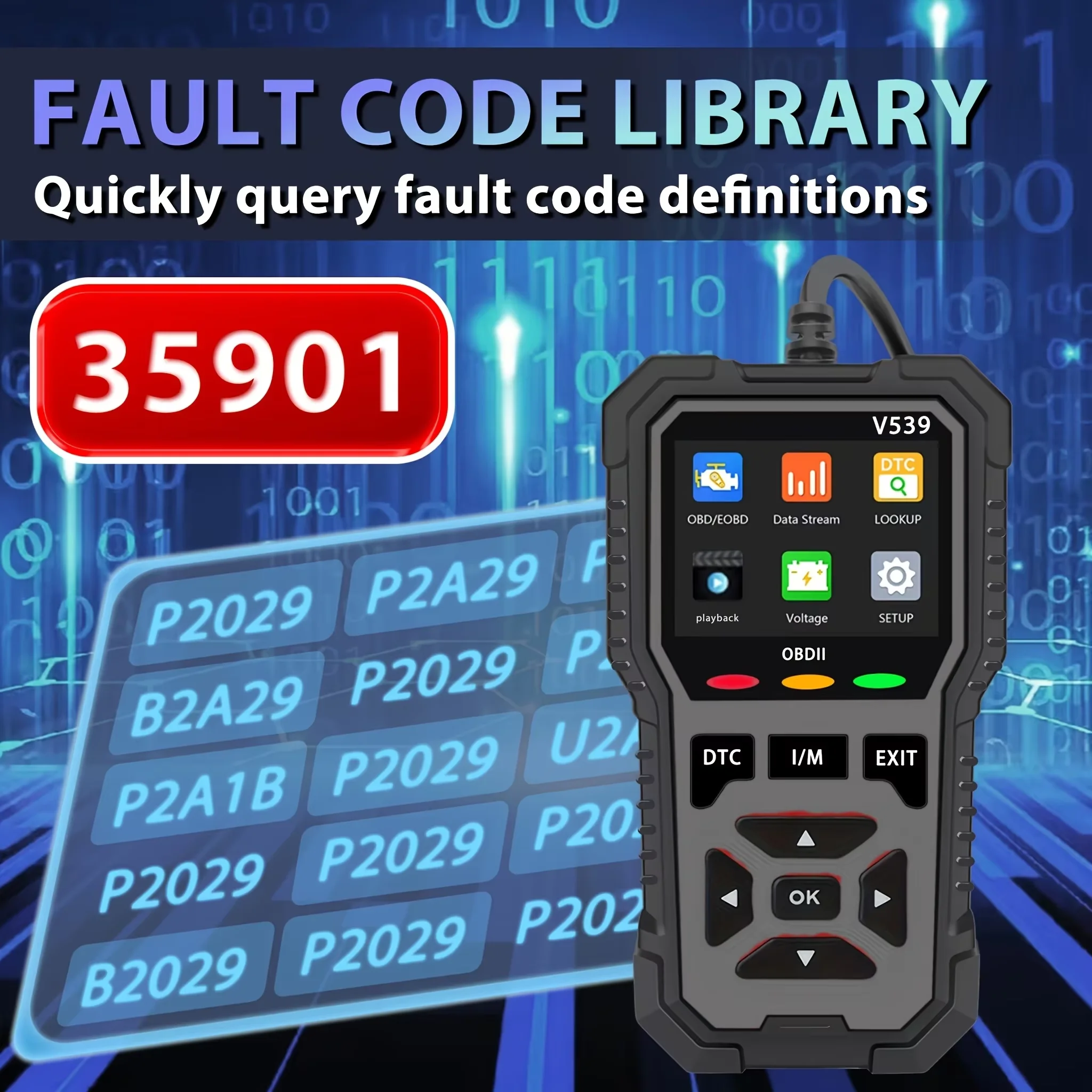 Car OBD2 Scanner Diagnostic Tool Code Reader Engine Fault Code Reader Diagnoses All OBD II Protocol Cars Since 1996 Scan Tool