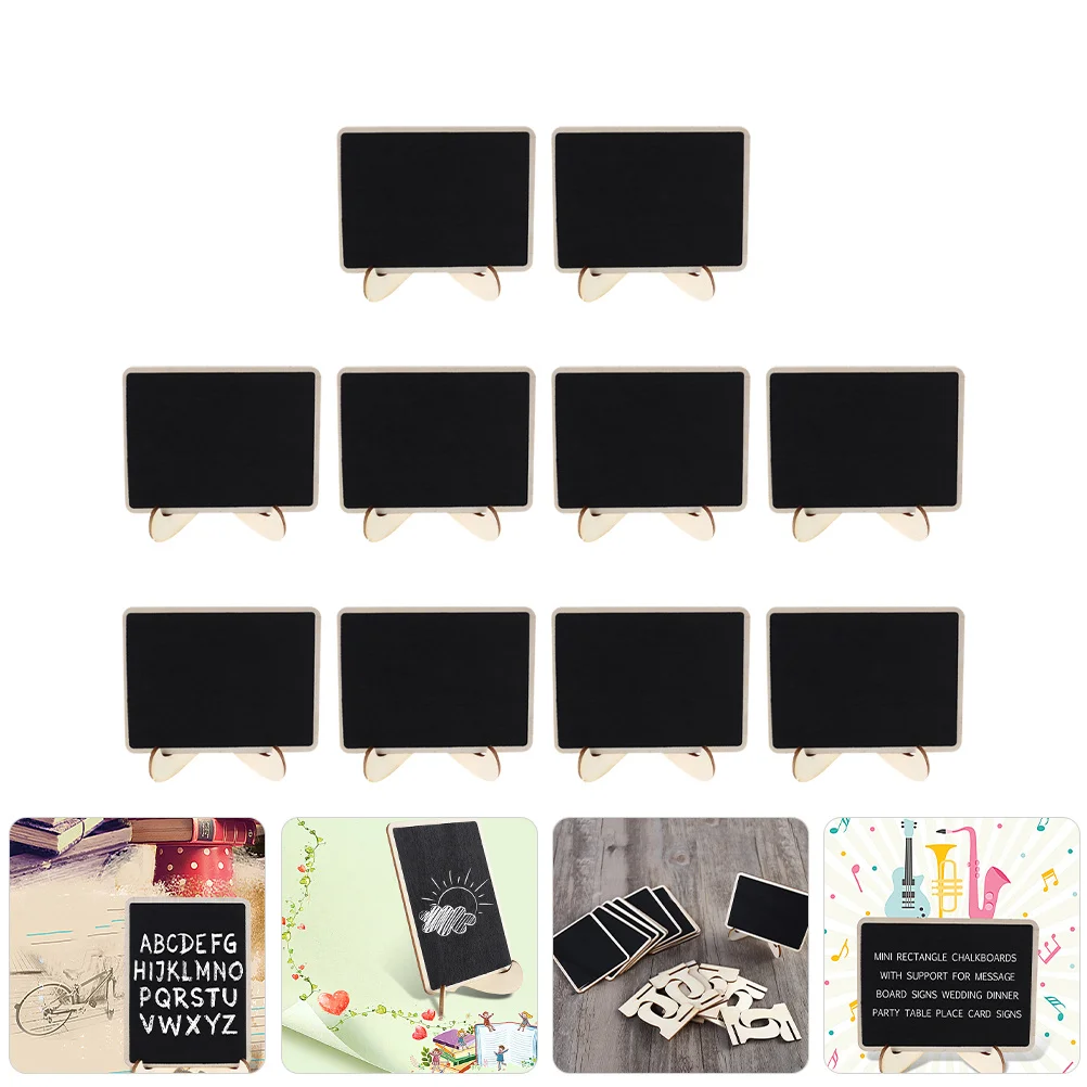 

10Pcs Small Chalkboard Message Boards Mini Blackboard Signs Desktop Memo Boards Practical Decorative for Home Wedding Office