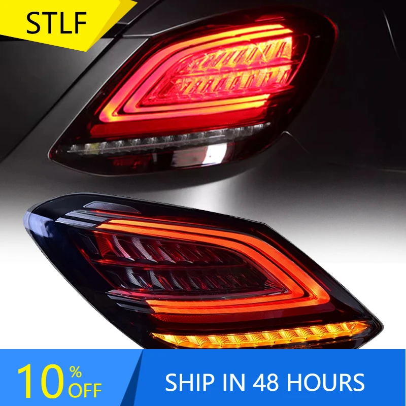 

STLFSpecially Designed for Mercedes Benz C-Class W205LED Tail Lights Assembly New Modified C180C200Rear Taillights Flow Steering