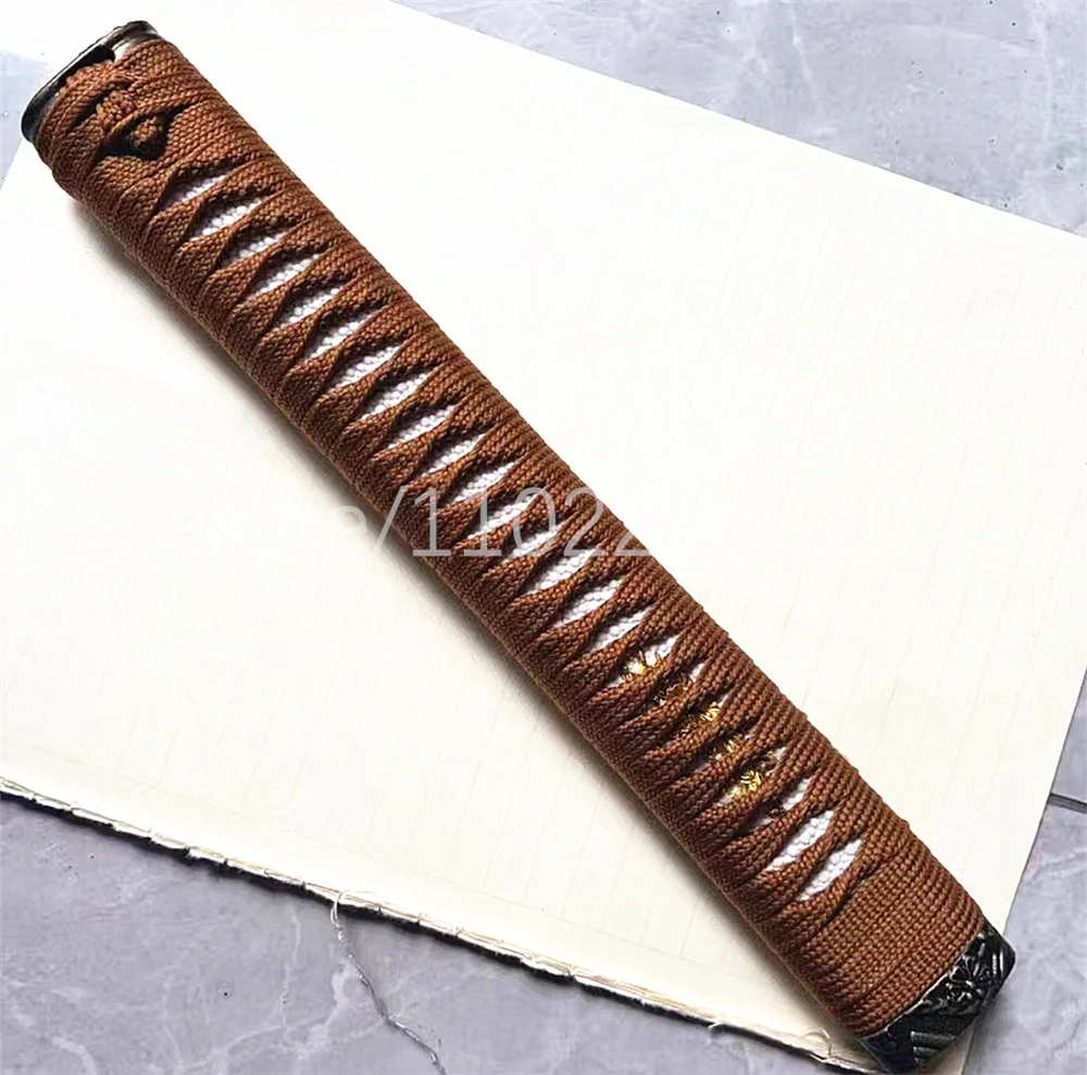 Unique Brown Tsuka Handle Hilt Alloy Fuchi Kashira Menuki For Real Japan Samurai Katana Sword Fittings Accessory
