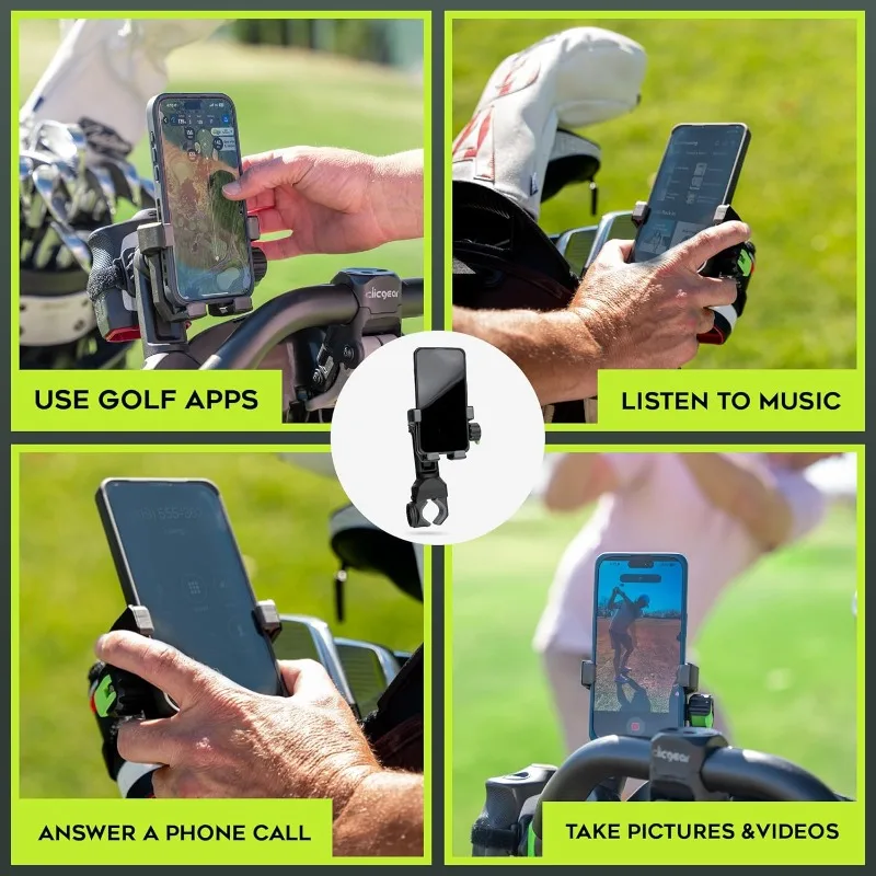 PushStack Pro Pack - حامل هاتف مغناطيسي لعربة الدفع الجولف بالإضافة إلى حزام مغناطيسي لـ Rangefinder، MagStack Microfiber To #5