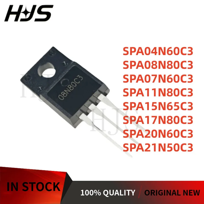 10Pcs/LOT SPA20N60C3 SPA17N80C3 SPA21N50C3 SPA11N80C3 SPA08N80C3 SPA15N65C3 SPA04N60C3 SPA07N60C3 TO-220F In Stock