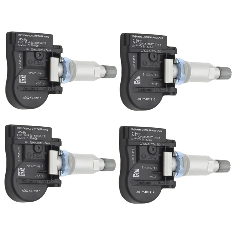 Image of 4Pcs TPMS 315Mhz Reifendruck Monitor Sensor Für Mercedes-benz E S CLS CL SL Klasse C219 C216 W211 r230 W221 S65 AMG 0025407917