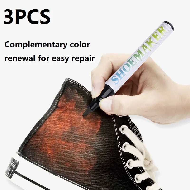 3PCS Paint for Cloth Slippers Sneaker Paint for Shoes Stains Removal  Pen Repair XB01