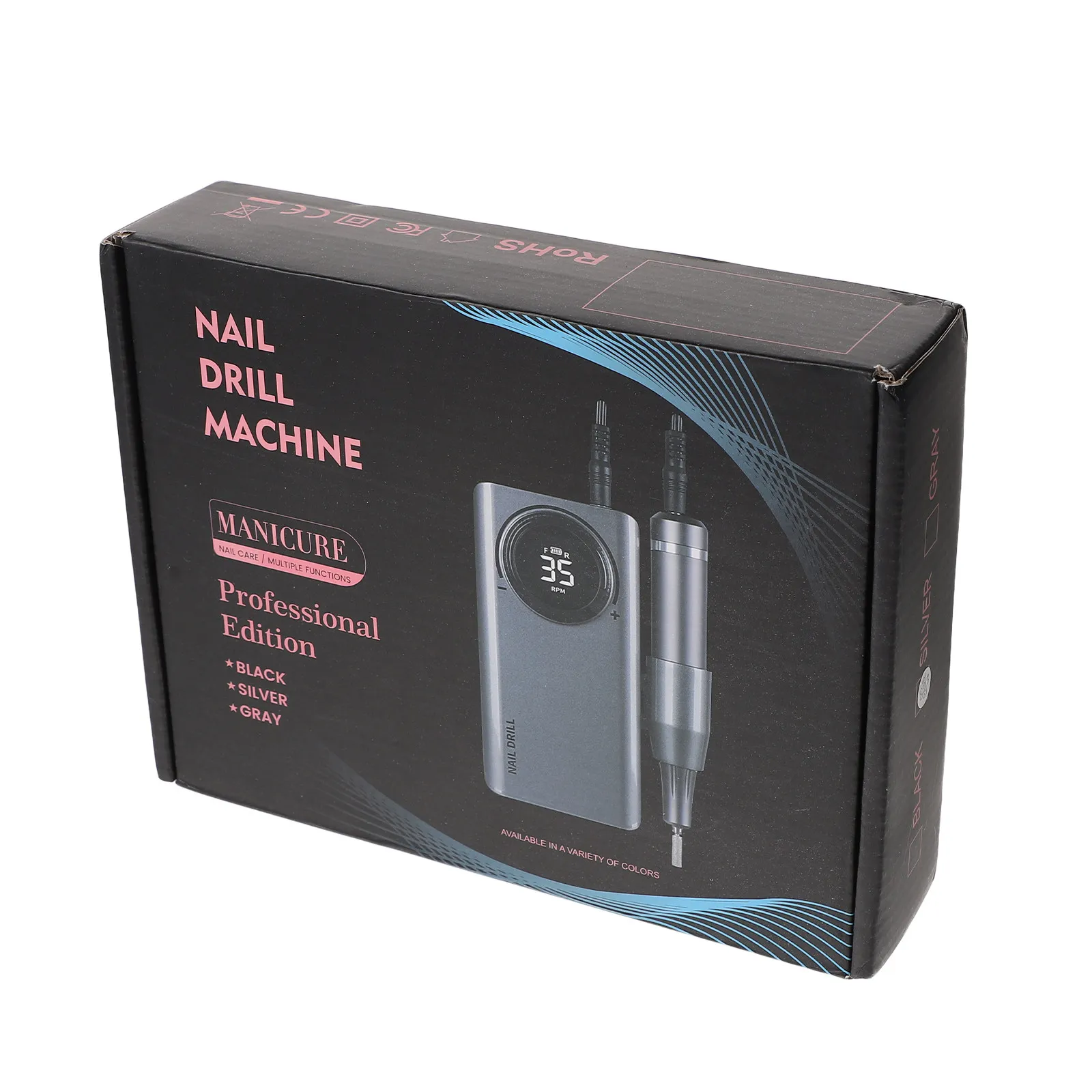 

Electric Nail Drill Pen Rechargeable USB Powered Portable Manicure Polisher for Home Salon Nail Grinding Polishing Dead Skin