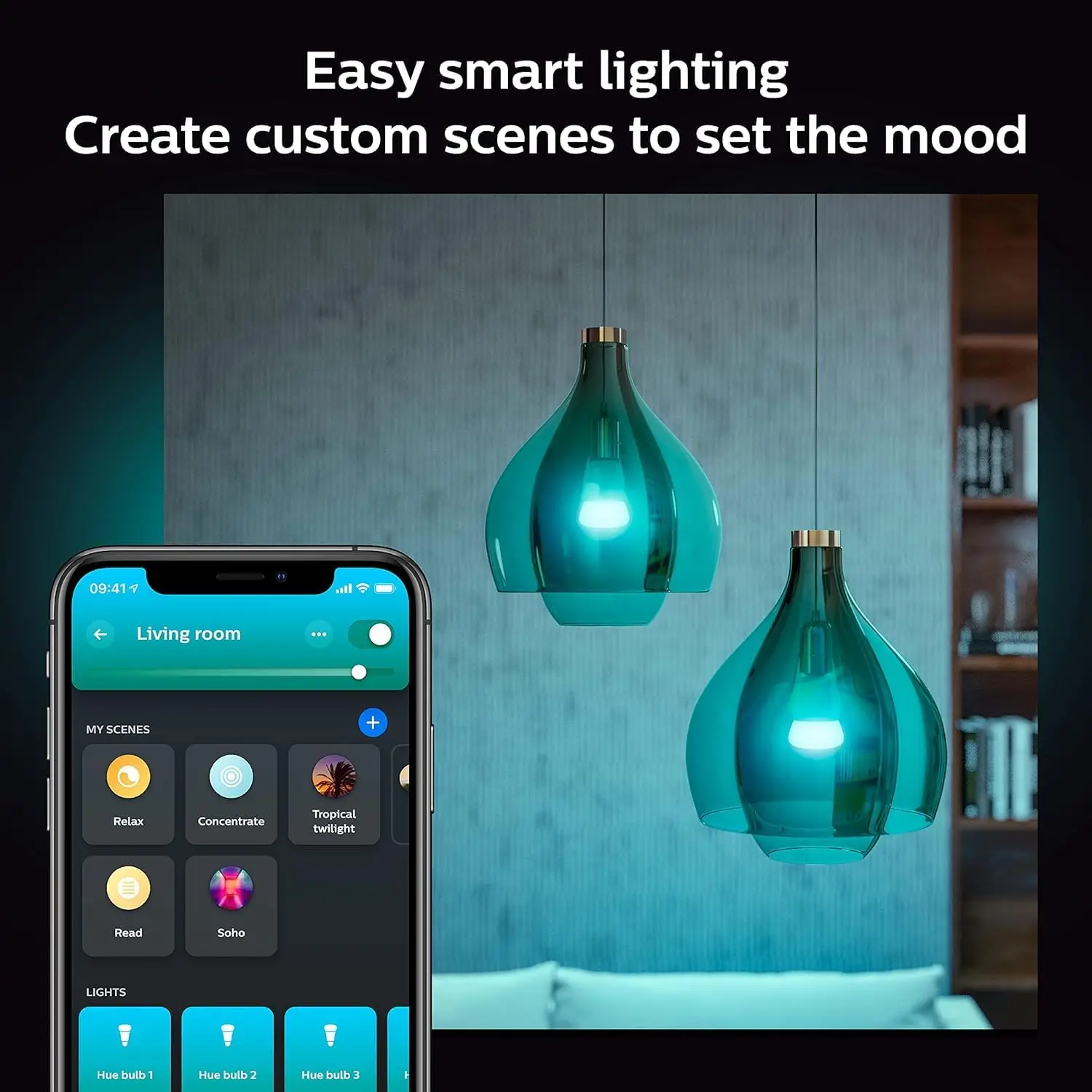 مجموعة أدوات الضوء الذكية من Philips Hue 3x E27 60W A60 لمبات ذكية + 1x جسر أبيض وألوان مصابيح أجواء تطبيق تحكم بلوتوث #4