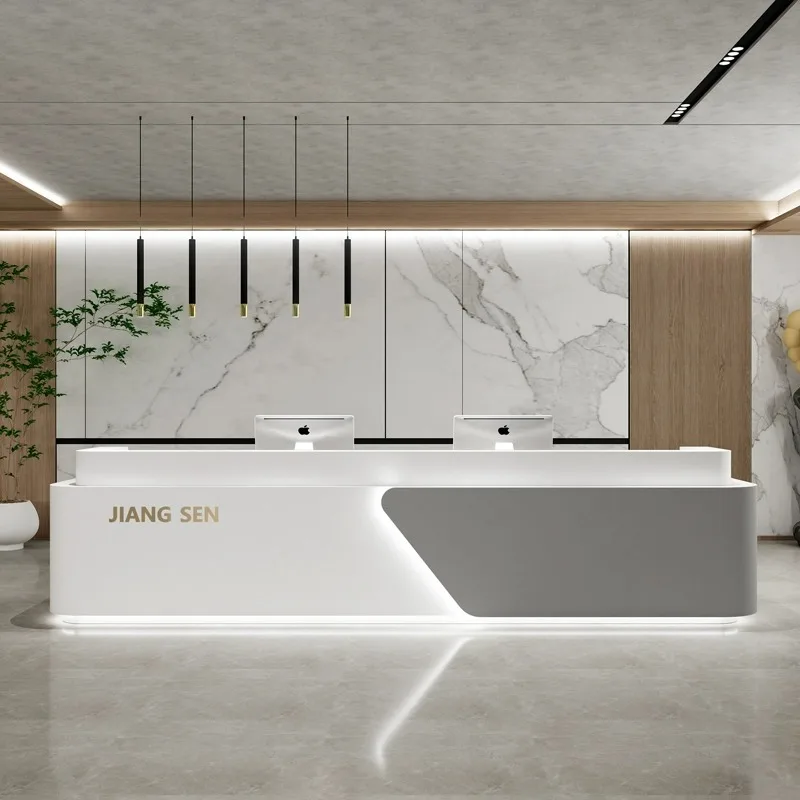 

Корпоративная офисная стойка регистрации, сервисный стол, столы на заказ, касса для камня, стойка для приема, мебель, кассир Empfangstheke