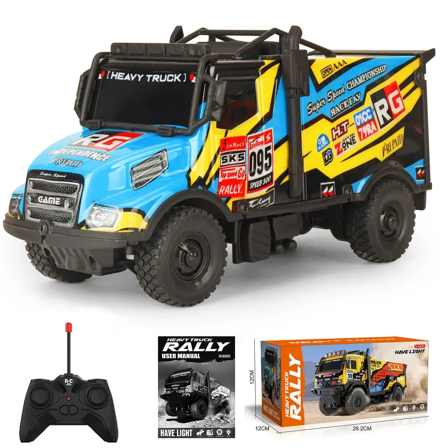 

1/35 Remote Control Heavy Truck Off Road Car Truck With Lights Buggy High Speed Vehicle Toy Kids 10 KM/H Boy Game Birthday Gifts