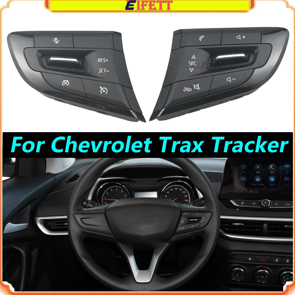 

With Backlight 1Pair For Chevrolet Trax Tracker 2019 2020 2021 2022 2023 Steering Wheel Volume Phone Cruise Control Switch