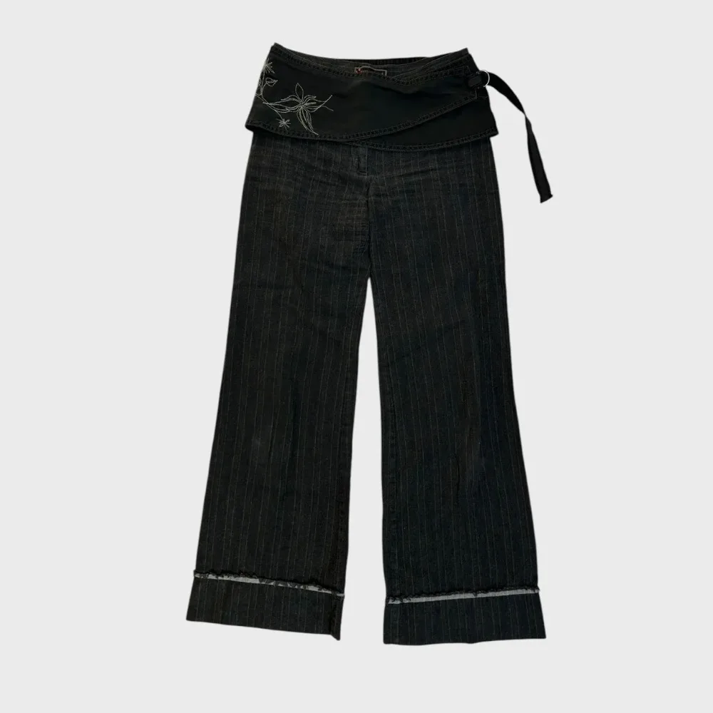 Printed Leggings with Hip Curtain Black Grey Jeans Costume Accessories Renaissance