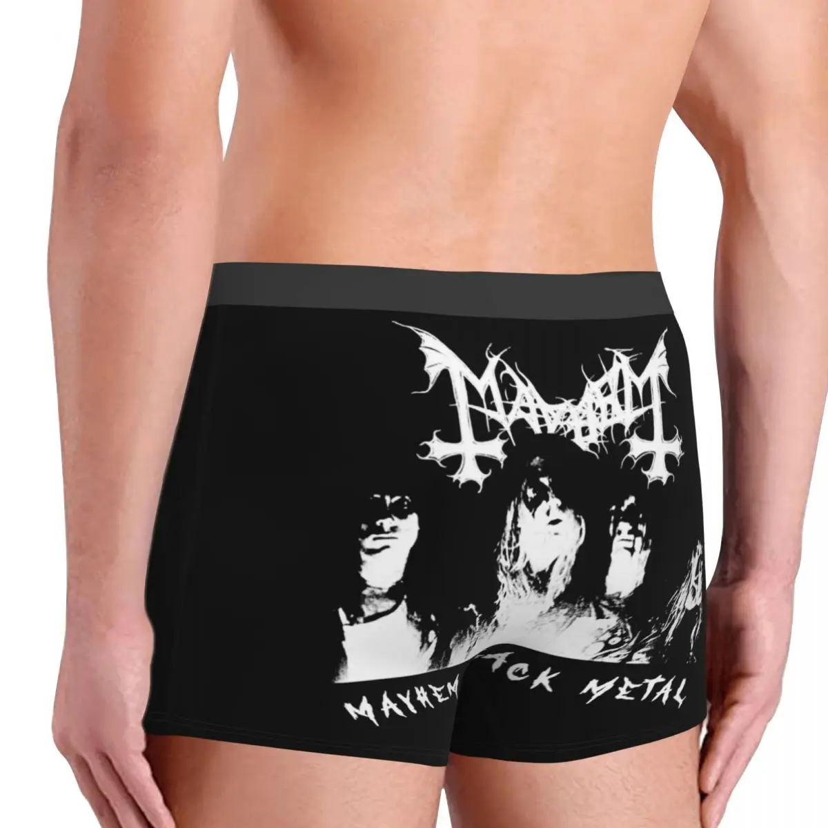 Mayhem Band Black Metal Men Underwear Boxer Briefs Shorts Panties Funny Soft Underpants for Homme